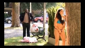 Girl undressing and peeing in public prank