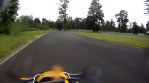 Shifter kart +new motor+ high octane fuel+old tires+rian= spin cycle