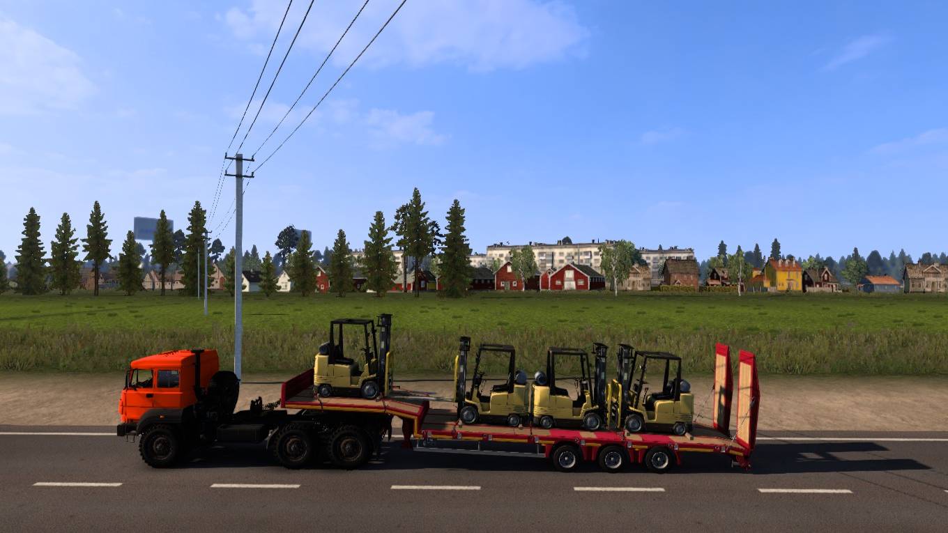 Euro Truck Simulator 2 1.52 Суровая Россия Бирбиджан (RU) в Хабаровск (RU) Автопогрузчики 11 320 кг