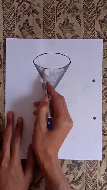 3d drawing of cone ||Art flourish #shorts смотреть онлайн