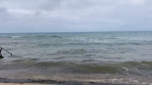 Море в пасмурную погоду.