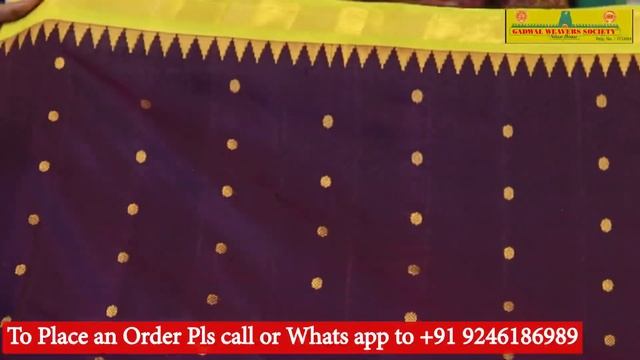 GADWAL SAREES l GADWAL PURE SILK HANDLOOM  SAREES l GADWAL WEAVERS SOCIETY| WEAVERS PRICE