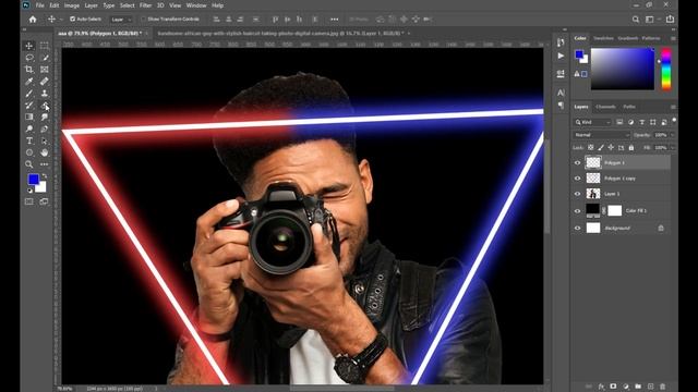 How to Create Neon Glow Effect Photoshop CC2020 tutorial #photoedit #neongloweffect #Pixelps