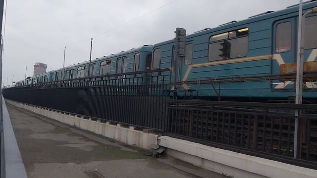 Встреча 81-717.5М/714.5М "Номерной" (ММЗ/МВМ) на Нагатинском метромосту!