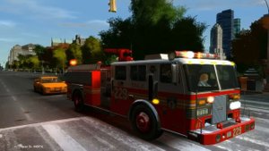 Grand Theft Auto IV - FIRE TRUCK / FIRE-V1.4V ELS + Emergency Lighting System V6 - HD - PC