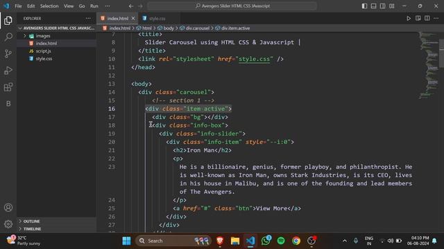 How To Create  Image Slider In HTML CSS And Javascript