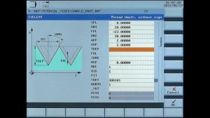 SINUMERIK 808D Tutorial Turning Part 14 - Cycle99 Thread