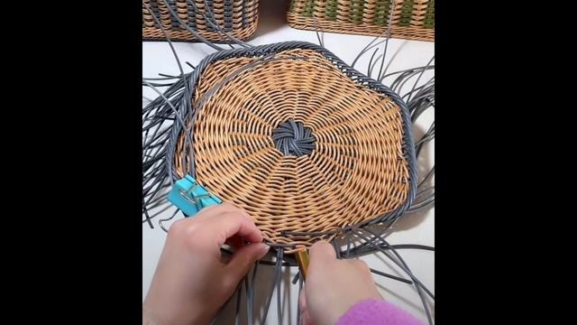 Weave Basket Tutorial for Beginner 藤条编织六角收纳筐教程！ #手工 #藤编 #DIY