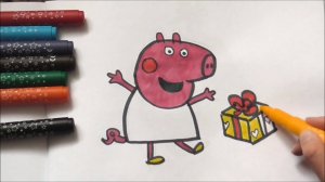 Peppa Pig Drawing & Painting Peppa Pig Coloring Book & Colors For Kids Children