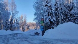 Мраморный каньон Рускеала зимой