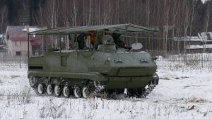 Тесты санитарной машины на базе шасси 502ТБ (БМП), Музей отечественной военной истории, декабрь 2024