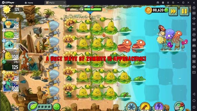 Растение против Зомби 2/PvZ2 Adventure Big Wave Beach Day 19/Большая Пляжная Волна День 19 смотреть онлайн