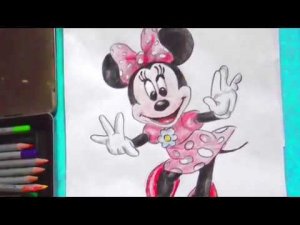 Minnie Mouse coloring and drawing for Kids, Toddlers