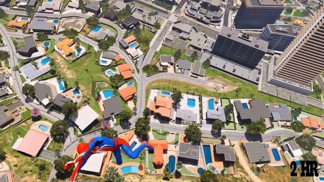 GTA 5 Rainbow Spiderman Falling Into Pool (Spider-Man Jumps & Ragdolls) #4 смотреть онлайн