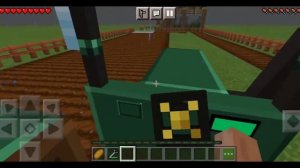 Minecraft pocket edition advance farming / farming with tractor Minecraft PE / wheat farming