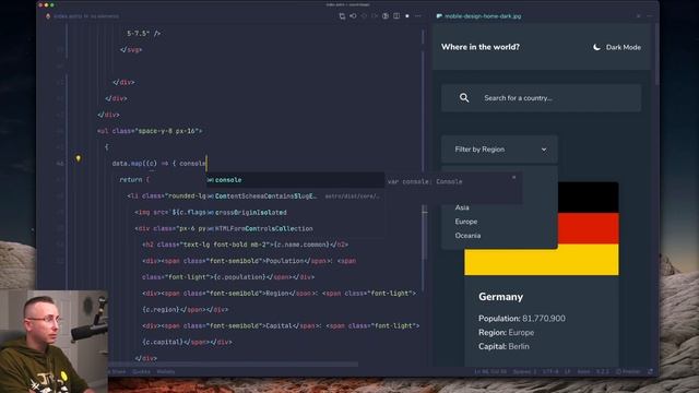 Attempting the FrontendMentor.io REST Countries API with color theme switcher (Part 1)