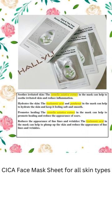 Dr.yams mask sheets niacinamide skincare vitamin peptides hyaluronicacid centella beautiful