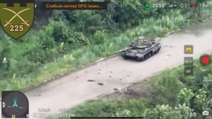 Russian T-62M Tank Runs Over Very Clear Anti Tank Mine Line