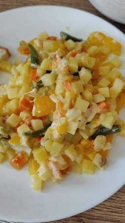 Пп обед 🥗🍛 Овощная смесь с сыром 🧀 #обед #вкусно #пп #еда