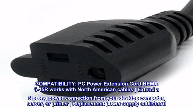 Great product -  StarTech.com 1ft (0.3m) Power Extension Cord, IEC 320 C14 to NEMA 5-15R, 10A 125V,