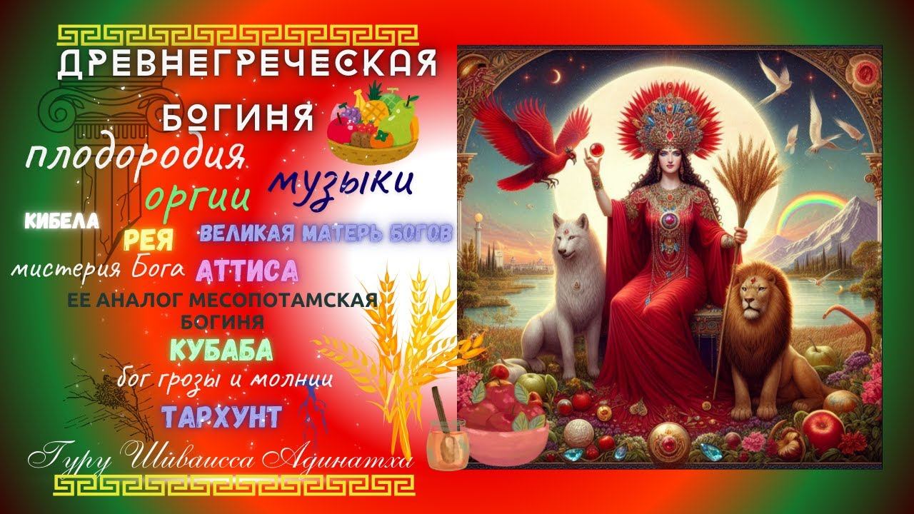 Древнегреческая  Богиня плодородия, музыки, оргии - Кибела, Рея, Великая Матерь Богов и мистерия