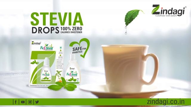Zindagi Fosstevia 10ml, Zero calorie sweetener (Stevia Liquid) смотреть онлайн