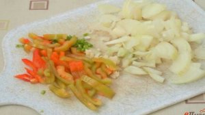 Суп из индейки с помидорами и болгарским перцем