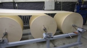 Листорезка МЛР-105С  с дисковыми ножами производит  резку  подпергамента с 4-х ролей
