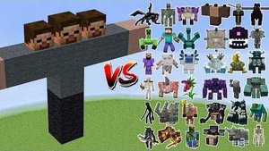 ТЕМНЫЙ ХЕРОБРИН против Всех Боссов Майнкрафта - Битва Мобов Майнкрафт