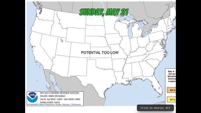 Future Radar - May 18-20 - slight risk of severe weather next 2 days смотреть онлайн