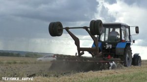 Самодельная дисковая борона в агрегате с новеньким МТЗ-82.1