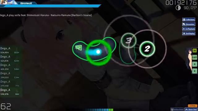 osu! - Natsuiro Ramune [Bariton's Insane] смотреть онлайн