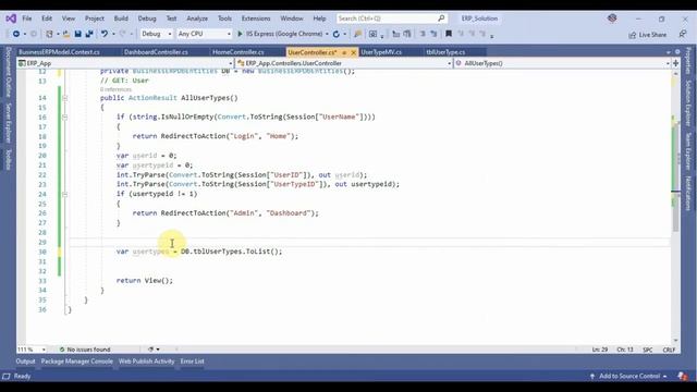 ERP Part 12 UserTypes in ASP.NET MVC