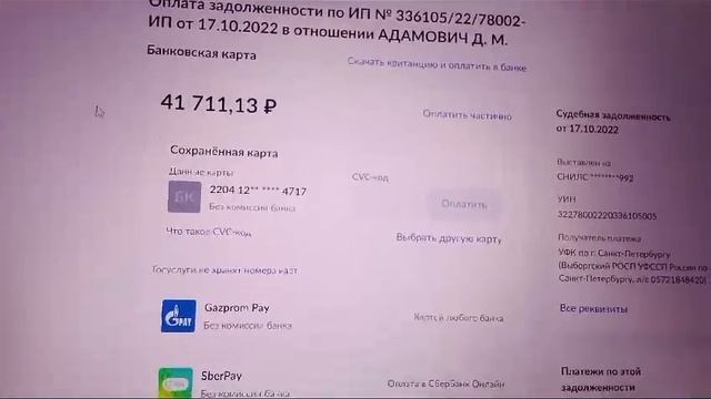 Ошибка оплаты долга по исполнительному производству на сайте Госуслуги в декабре 2023 года. ЧАСТЬ 2 смотреть онлайн