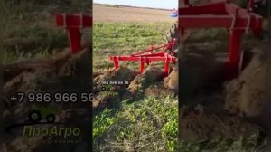 Плуг  корпусной 1L-320 на мини-трактор пашет целину!