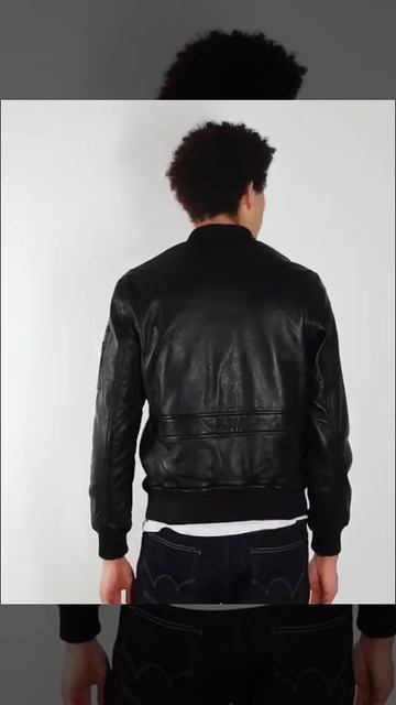Schott NYC Leather Bomber Jacket смотреть онлайн