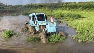 Трактор Беларус или Трактор Т40  в болоте воде - Тюнинг Что Лучше.