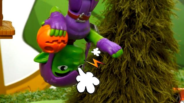 Паучок ловит Зеленого Гоблина - тот украл монеты! Видео для детей про машинки и игрушки смотреть онлайн