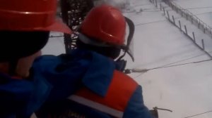 ЛЭП сварка шлейфов ВЛ 110 кВ