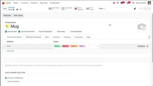 Управление продуктами в Odoo 17