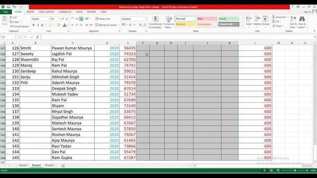 Data Entry Interview Question | Student Marksheet in Excel.