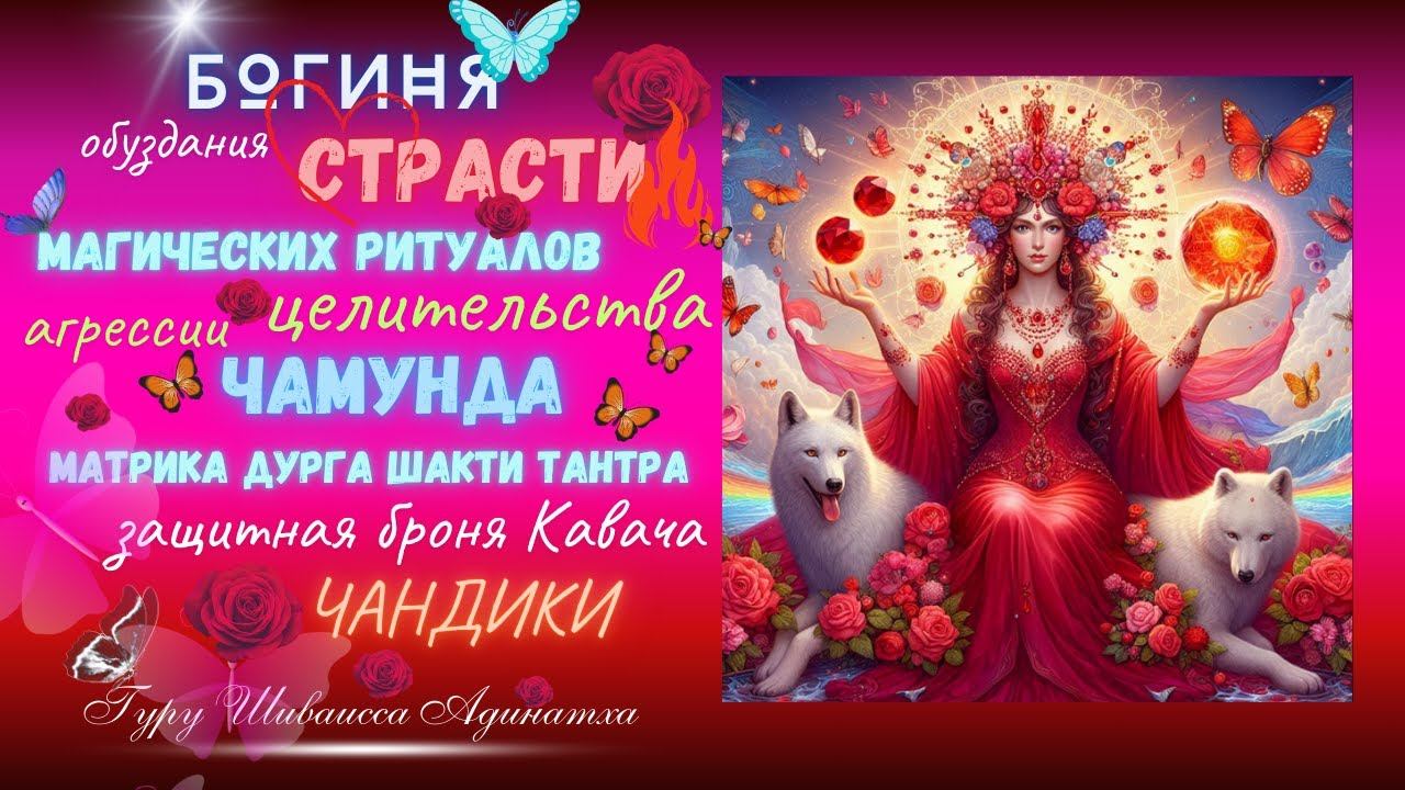 Богиня обуздания страсти, магических ритуалов, целительства и агрессии Чамунда Матрика Дурга Шакти