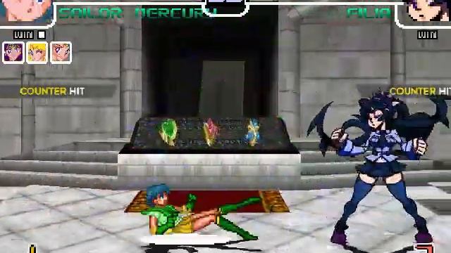 Sailor Mars, Sailor Venus, Sailor Mercury, and Sailor Jupiter (Me) vs Filia Match #5