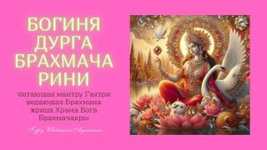 Богиня Дурга Брахмачарини - читающая мантру Гаятри ведающая Брахмана жрица Храма Бога Брахмачакры