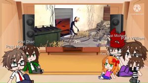 Past Afton Family and Emily family reacts to Save me (Fnaf song ) (Gacha Club)
