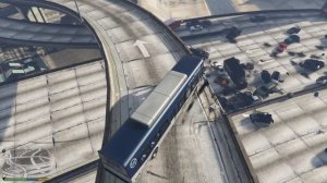 GTA 5 Машины падают с эстакады