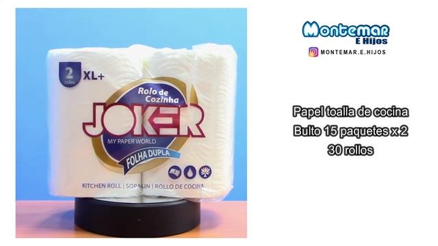 Papel toalla de Cocina Joker 15 x 2 ( 30 rollos ) смотреть онлайн
