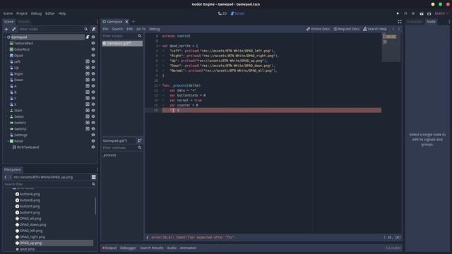 Android PC Gamepad in Godot - Buttons - P2
