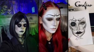 Коралина в стране кошмаров | Другая мама | Coraline’s Other Mother easy Makeup Tutorial