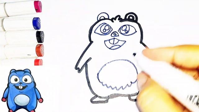 How to Draw Lemming from Grizzly And Lemmings I Easy Drawing Step by Step смотреть онлайн